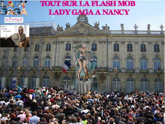 Visuel flash mob lady gaga Nancy